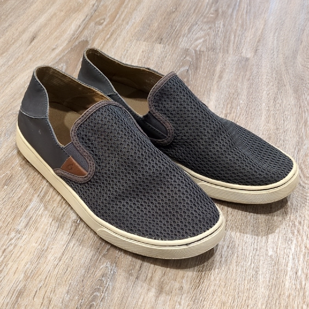🐨❤️ Olukai Women's Nohea Casual Slip-On Mesh Sneakers - Gray  size 10 ❤️🐨